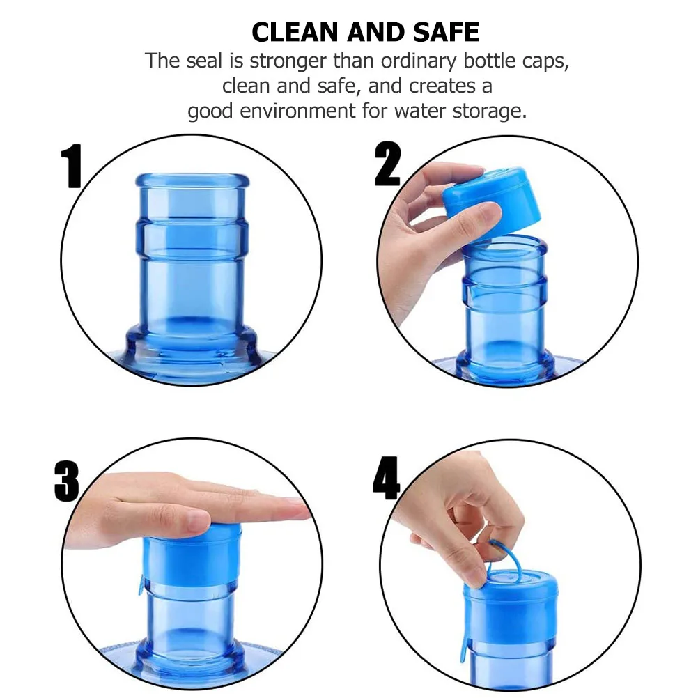 

25Pcs Water Bucket Cap Set Premium Plastic Non Splash Caps Reusable Replacement Sealing Caps for Pressure Flat Slap Mouth Water