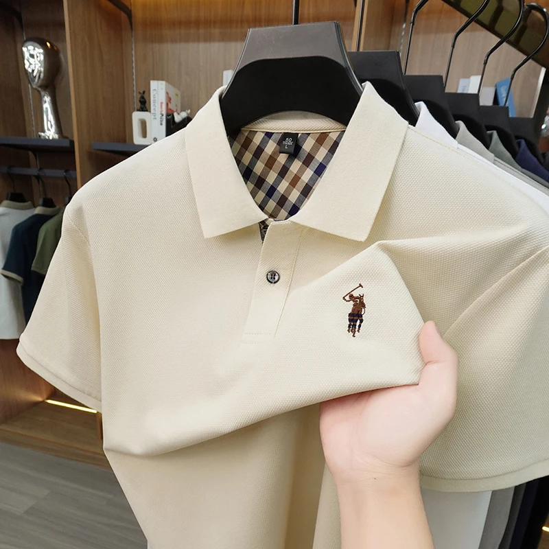Designer brand men's polo shirt short sleeve summer new luxury pony embroidery casual Paul fashion breathable high-end T-shirt