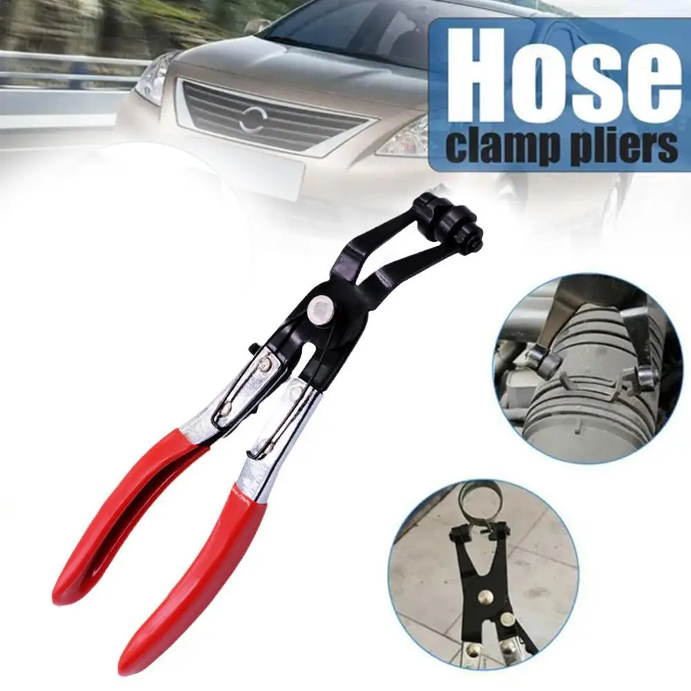 Clamping Pliers Cable Type Flexible Wire Long Automotive Hose Clamp Pliers Straight Throat Tube Bundle Clamp Removal Tool