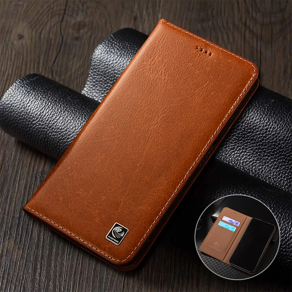 

Genuine Leather Flip Case For Samsung Galaxy M07 M17 Phone Cover Card Cases ShuiRui Series Handmade