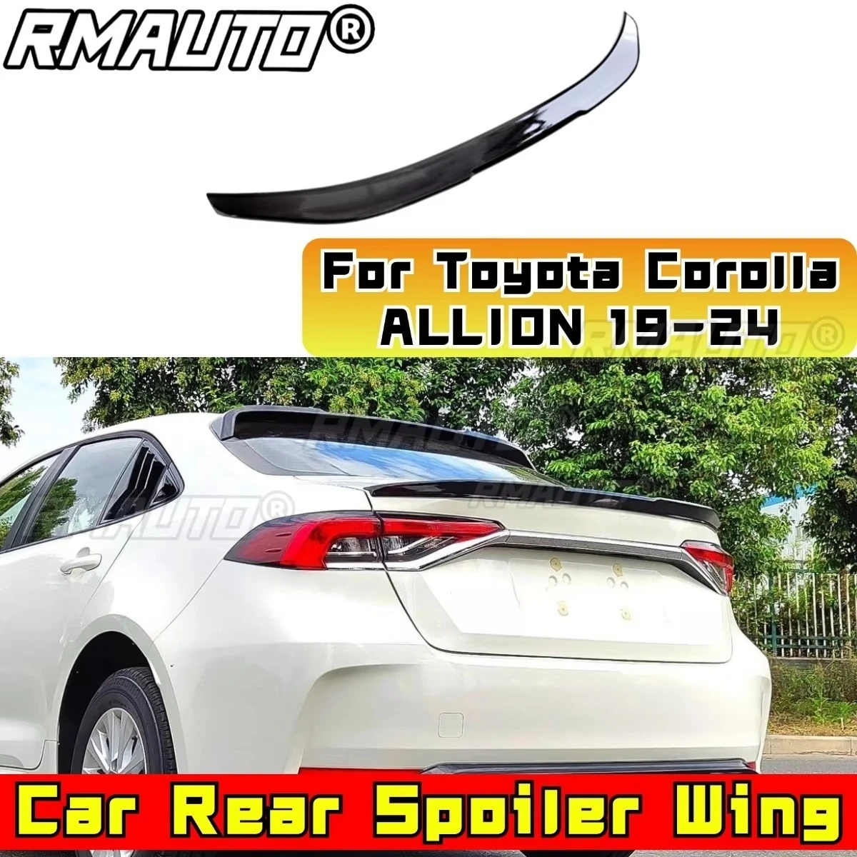 

Автомобильный задний спойлер багажника, комплект кузова для Toyota Corolla ALLION 2019-2024, задний спойлер багажника, автомобильные аксессуары