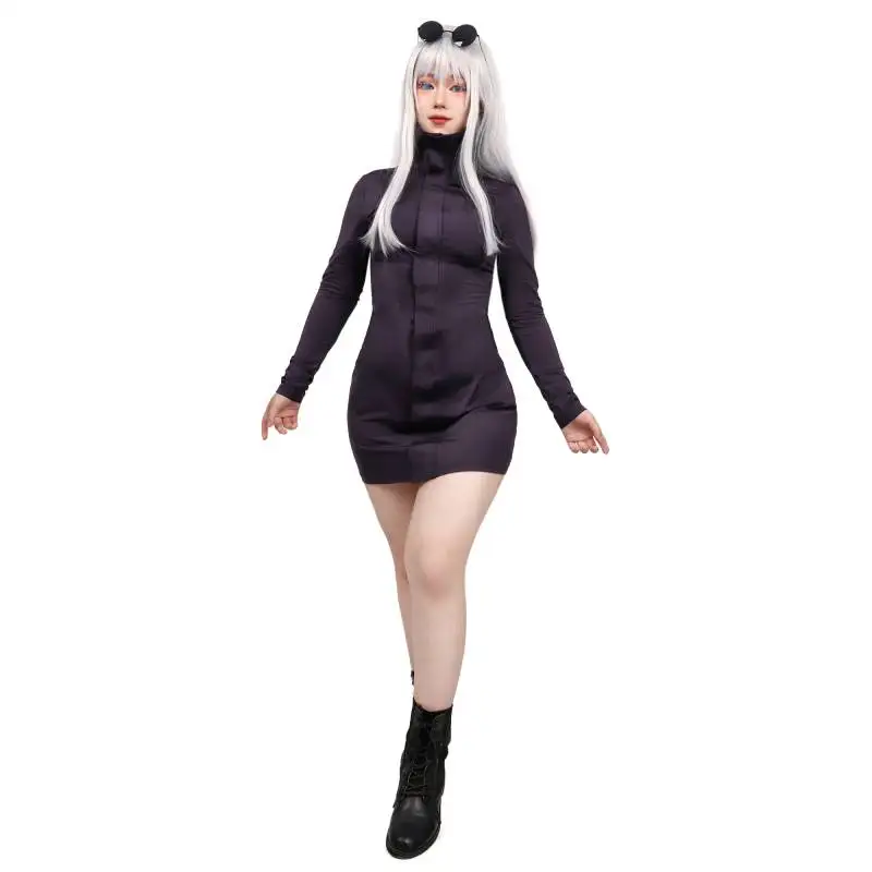 DAZCOS-Costume de Cosplay Gojo Satoru avec Lunettes pour Femme, Robe Violette, Version Féminine