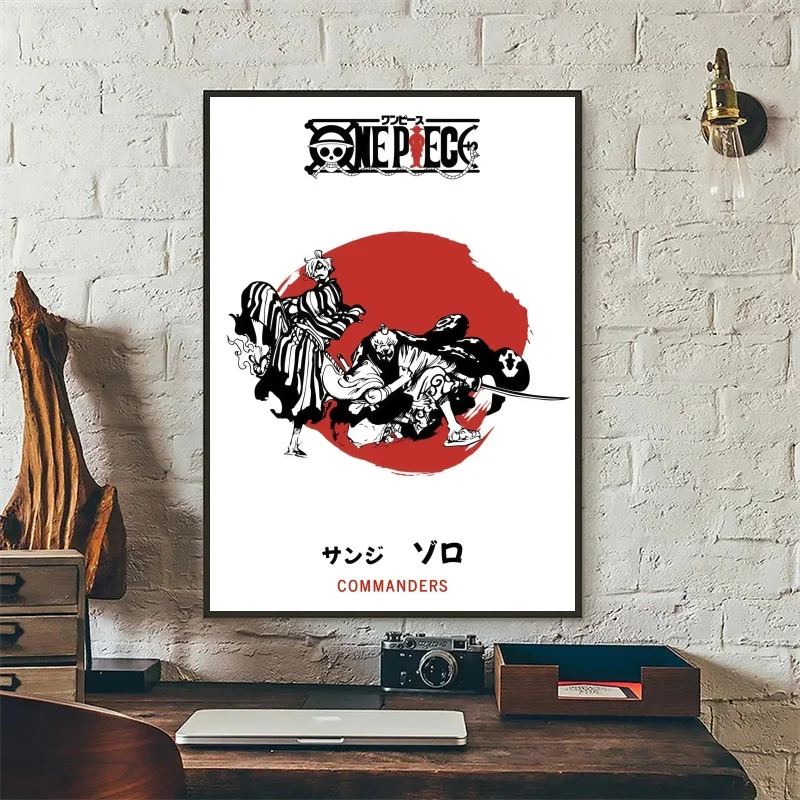 أنيمي قطعة واحدة لوفي الأجهزة الطرفية الملصقات الفن قماش رسم اللوحة للأطفال ديكور غرفة نوم الهدايا غير المؤطرة قماش طباعة HD ملصق