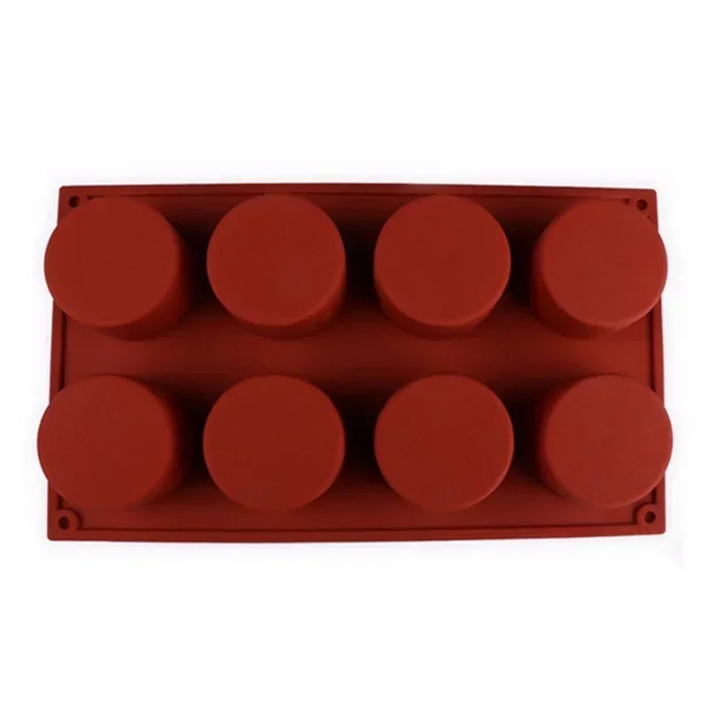 2 Moldes Redondos de Silicona de 8 Cavidades para Pastel, Chocolate, Galletas Oreo, Repostería, Gelatina, Pudín, Jabón y Cheesecake