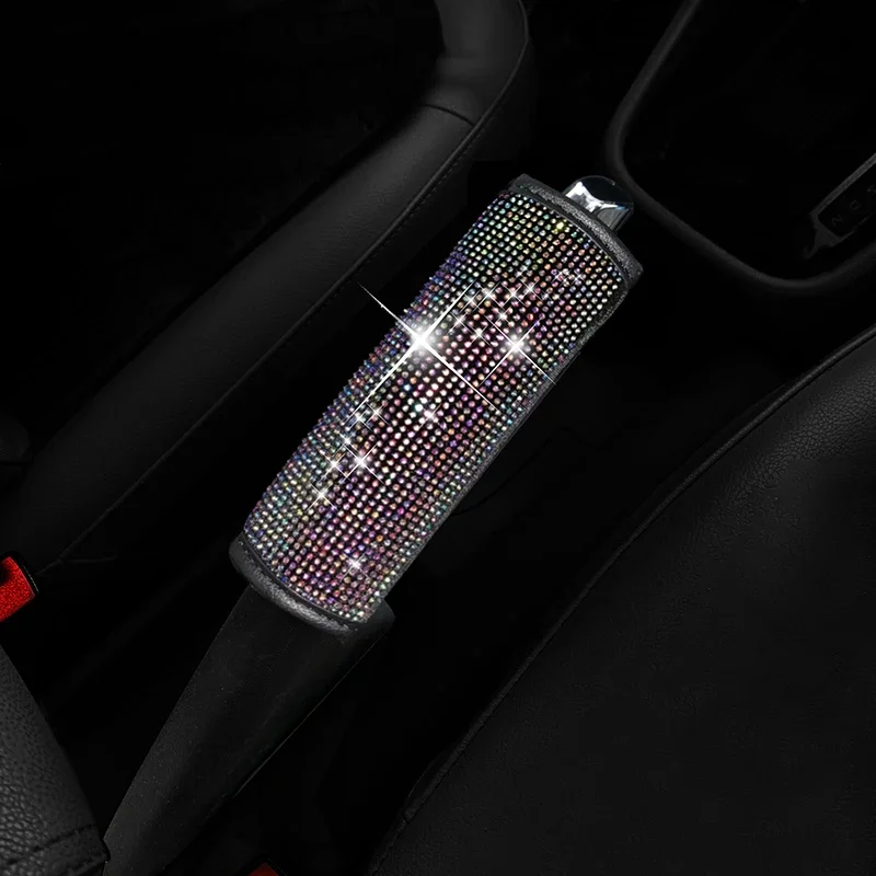 Copertura del freno a mano per Auto con strass decorazione protettiva antiscivolo per Auto in pelle accessori per Auto universali con diamanti