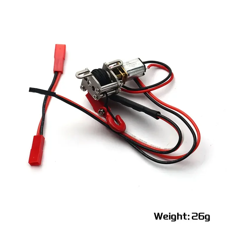 Metalowa wciągarka automatyczna z 3-kanałowym kablem sterującym do WPL C14 C24 C34 MN D90 MN99S JJRC LDP06 1/12 1/16 RC Car Upgrade Parts
