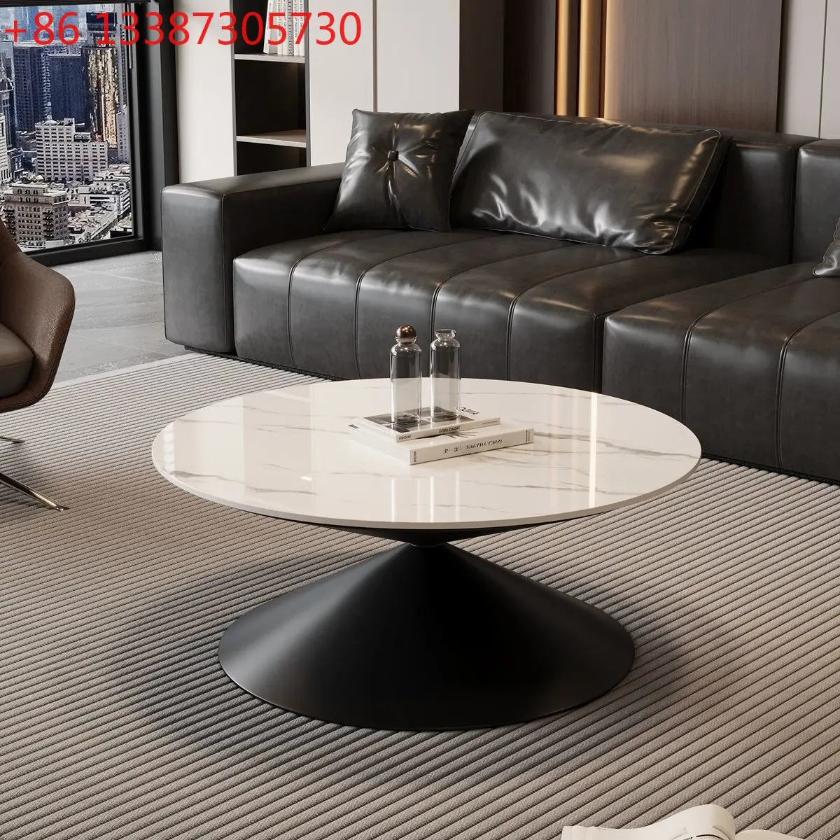 

Круглый подвесной журнальный столик из каменной плиты с местом для хранения, современный, для небольшой квартиры, для гостиной, маленький чайный столик