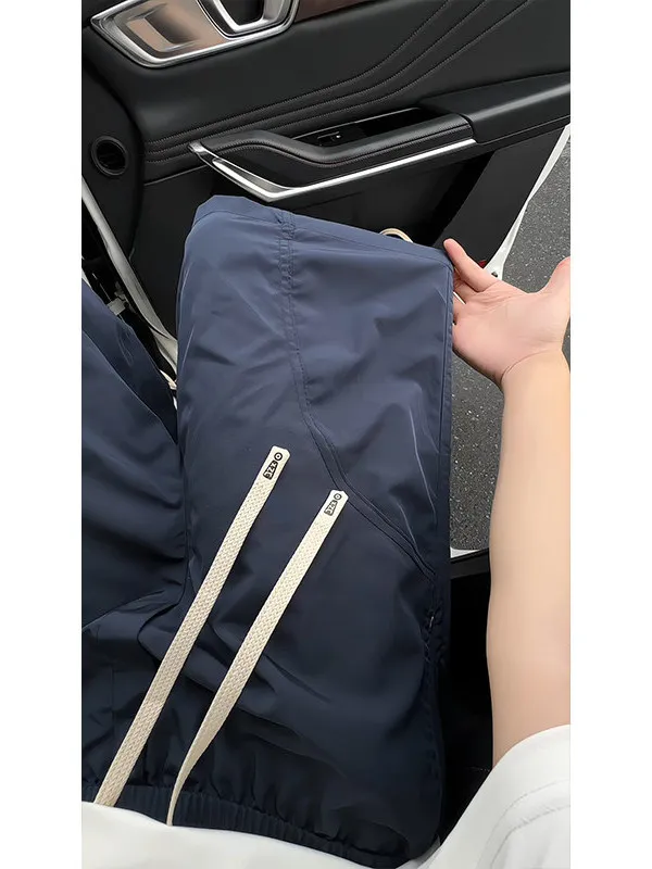 

Американские повседневные мужские спортивные шорты-брюки для баскетбола, быстросохнущие, свободного кроя, спортивные, с четырехсекционной отделкой, для ежедневной носки, лето 2025