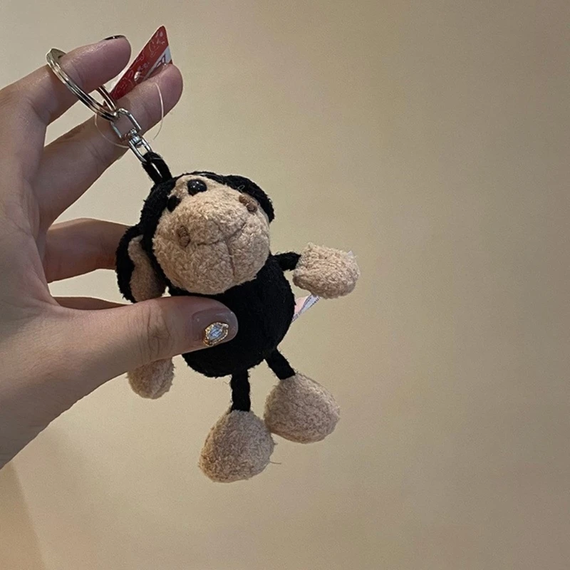 Cartoon Plush Lamb Keychains Pendant Car Keyring Backpack Bag Charm Jewelry