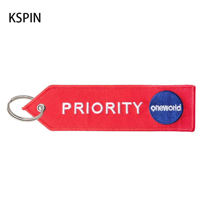 Priority Key Ring Chain Keychain  Launch Key Chain Bijoux Keychains for Motorcycles and Cars Black Key Tag Embroidery Key Fobs