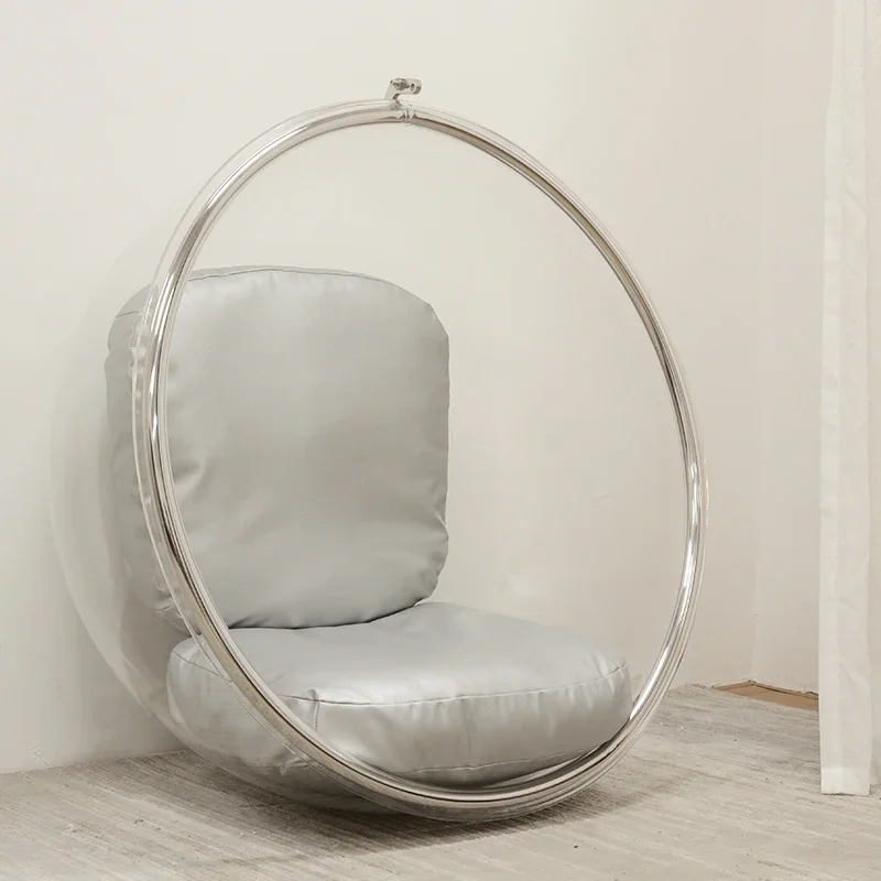 

-Transparent Egg Chair with Acrylic Bubble & Glass Ball Living Room or Outdoor Chair