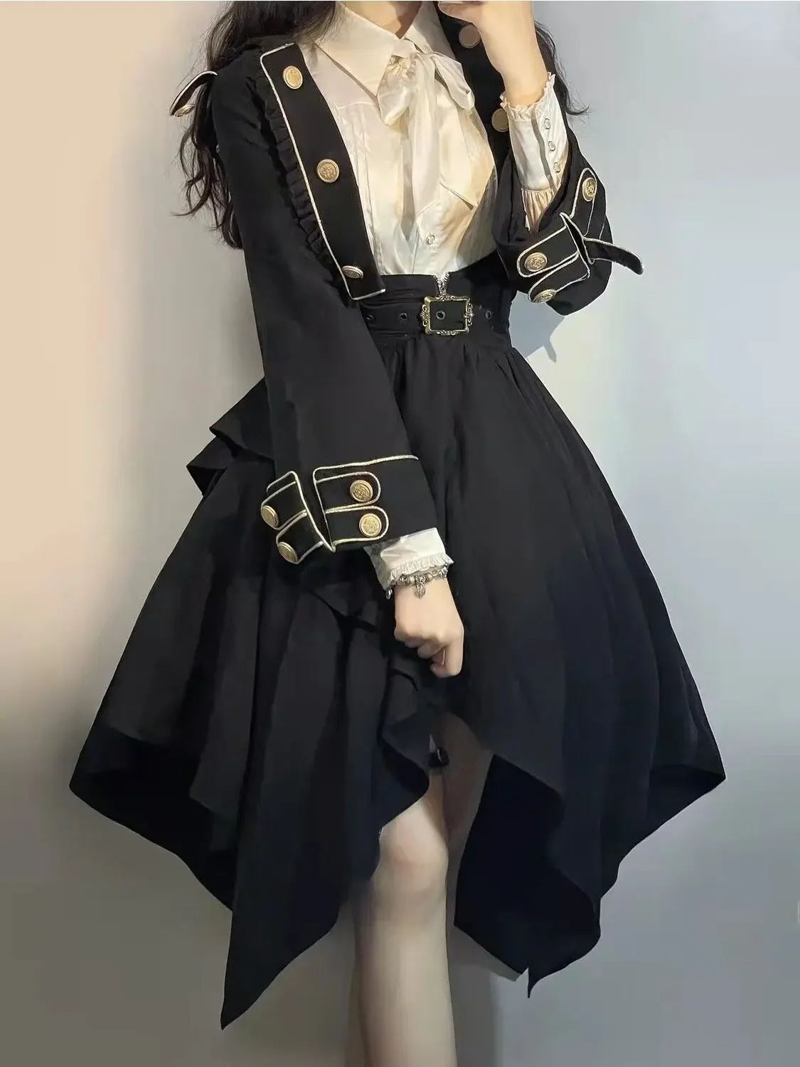 Womens Halloween Lolita Set College style Lolita jacket and shoulder dress 2024 new arrival Cute and charming