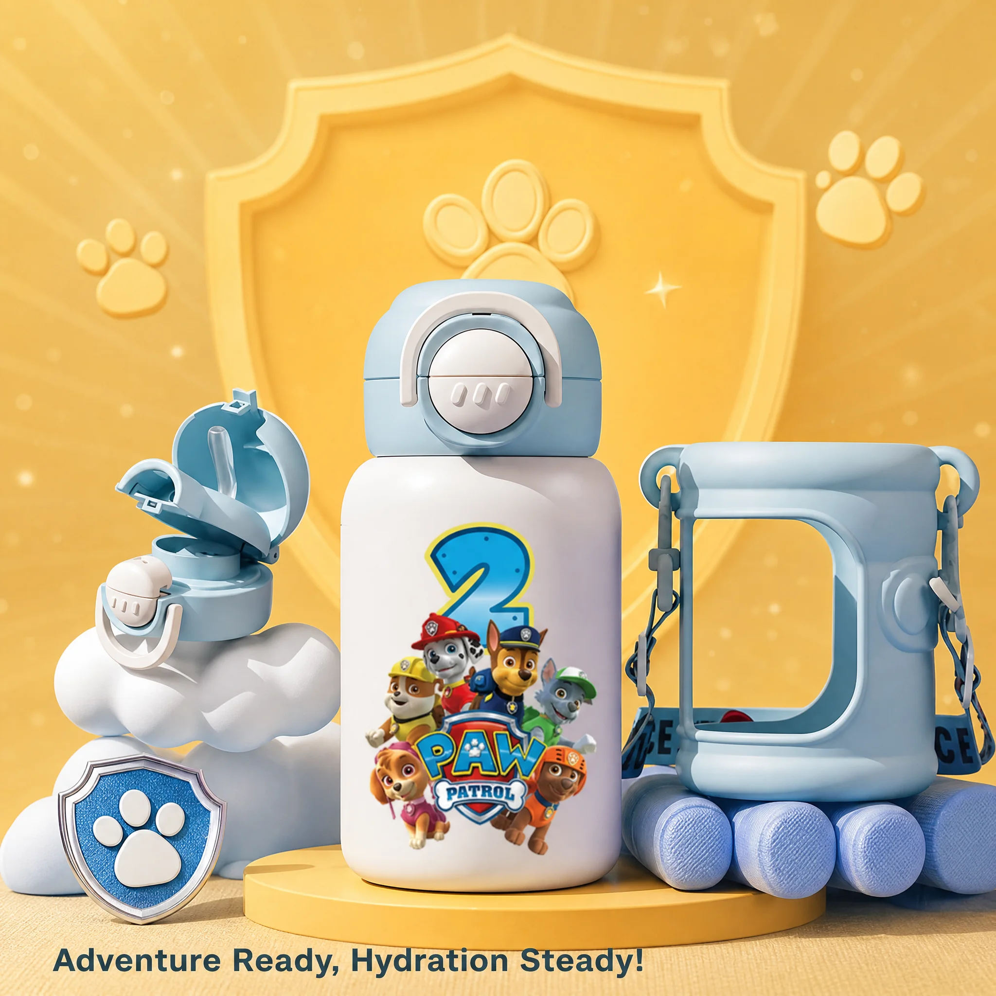 Paw Patrol Kids Insulated Stainless Steel Water Bottle Thermos Portable Leakproof for Boys Toddler Kindergarten Student Cup 2026