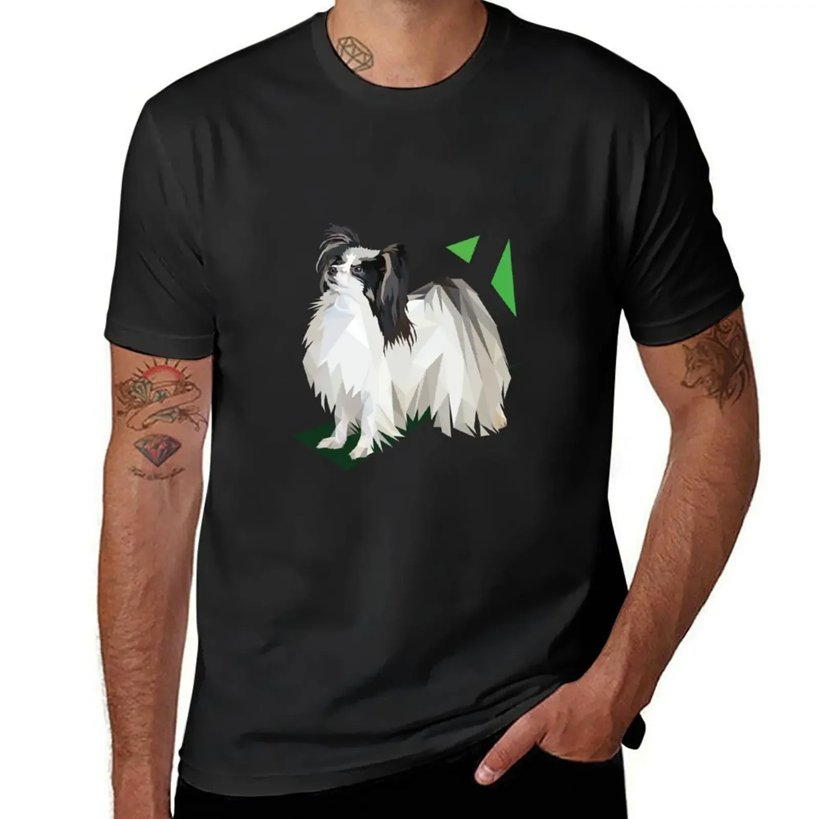 

Papillon Dog Illustration T-Shirt oversizeds anime oversized t shirt Personalized t-shirt mens graphic t-shirts pack
