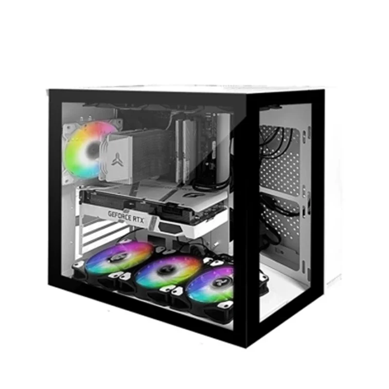 Upgrade Computer Case Desktop Full Side Transparent Game Water Cooled ATX Large Board Topline Itx Case Sea View Room Case
