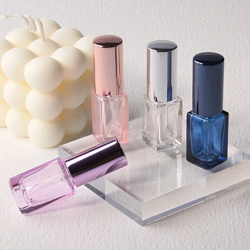 20 Stück 3ml/5ml/10ml Quadratische Leere Glas-Parfüm-Sprühflaschen Nachfüllbare Duft-Zerstäuber Tragbare Flüssigkeitsbehälter – Detail 8