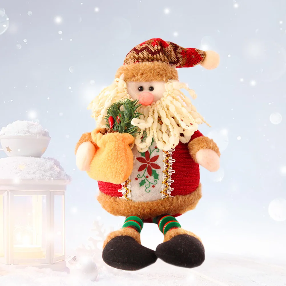 

Christmas Oldman Sitting Decoration Lint Material Ornament Great for Home Store Shopwindow Office Bars Christmas Tree Hanging