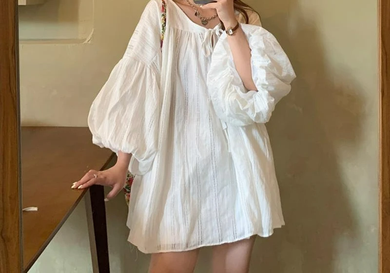 

Niche Design Sense White Dress Women's Autumn Wear 2026 New Temperament Gentle Shirt Skirt