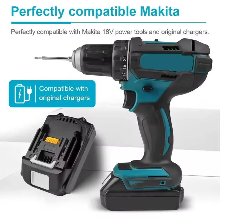 

18V Battery for Makita Power Tools 3Ah Rechargeable Battery Wireless Grinder Tool Electric Grinder Angle BL1830 BL1850 Batteries