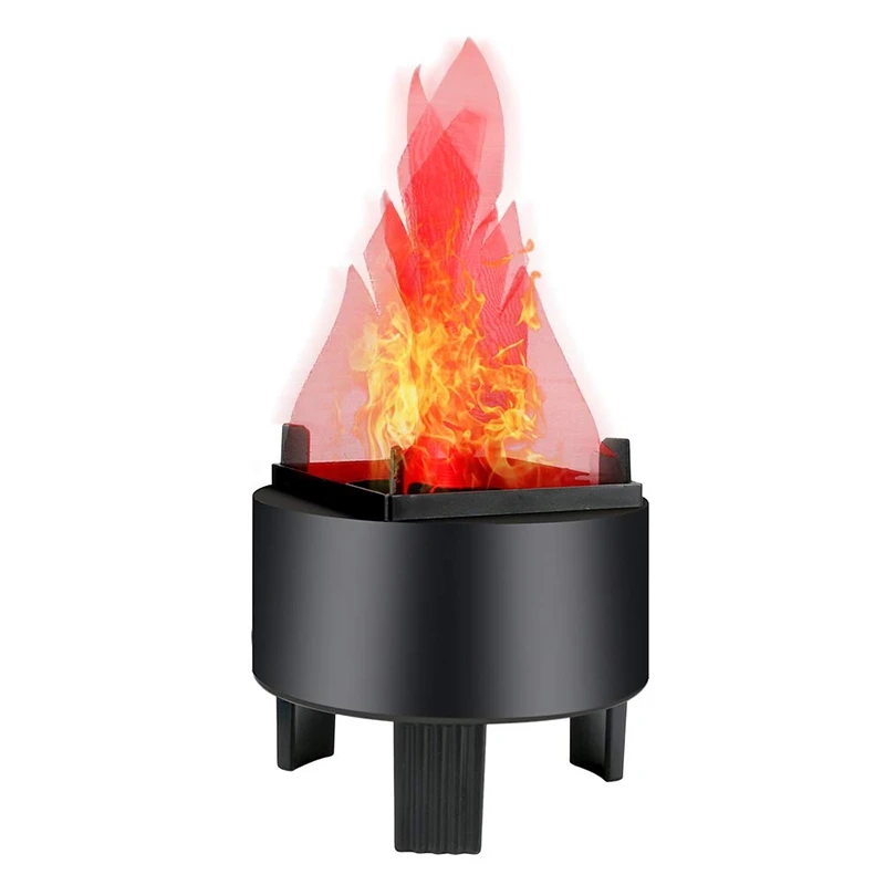 

LED Fire Flame Effect Light Artificial Electric Flicker Campfire Lamp Party Decor Supplies for Bar Stage Home, US Plug