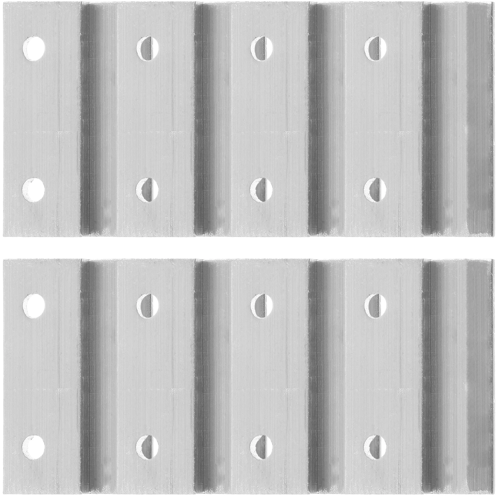 

8pcs Z-shaped Aluminum Profile Brackets Silver French Cleats Heavy Duty Wall Mount Picture System Hardware Mirror Hangers