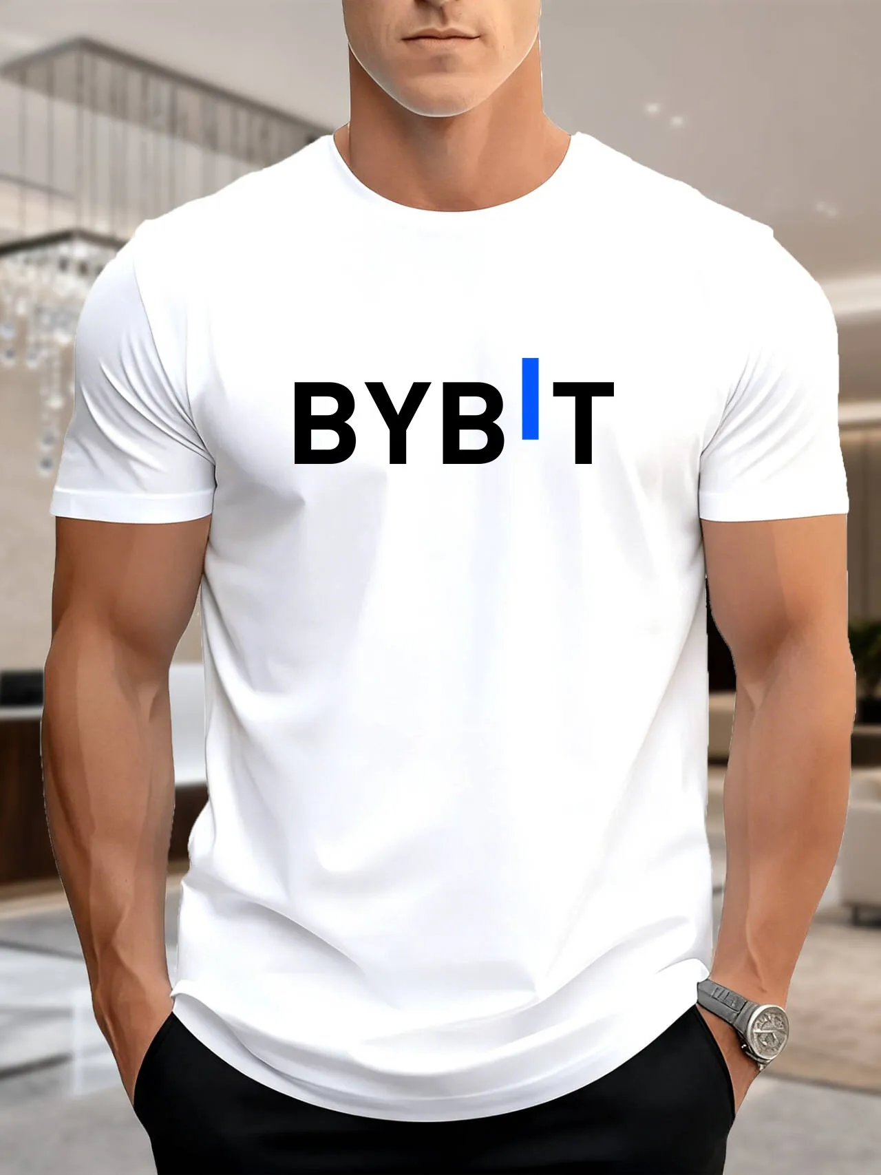 New Arrival Fashion Men's Cotton Printed T-Shirt Stylish Yellow Street Sign Graphic Breathable Soft Short Sleeve Tee Casual Summer