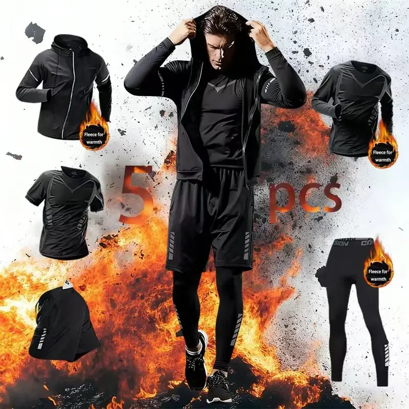 

2025 Popular running Warm Set, soft and warm, highly elastic and quick-drying, smooth and versatile for exercise