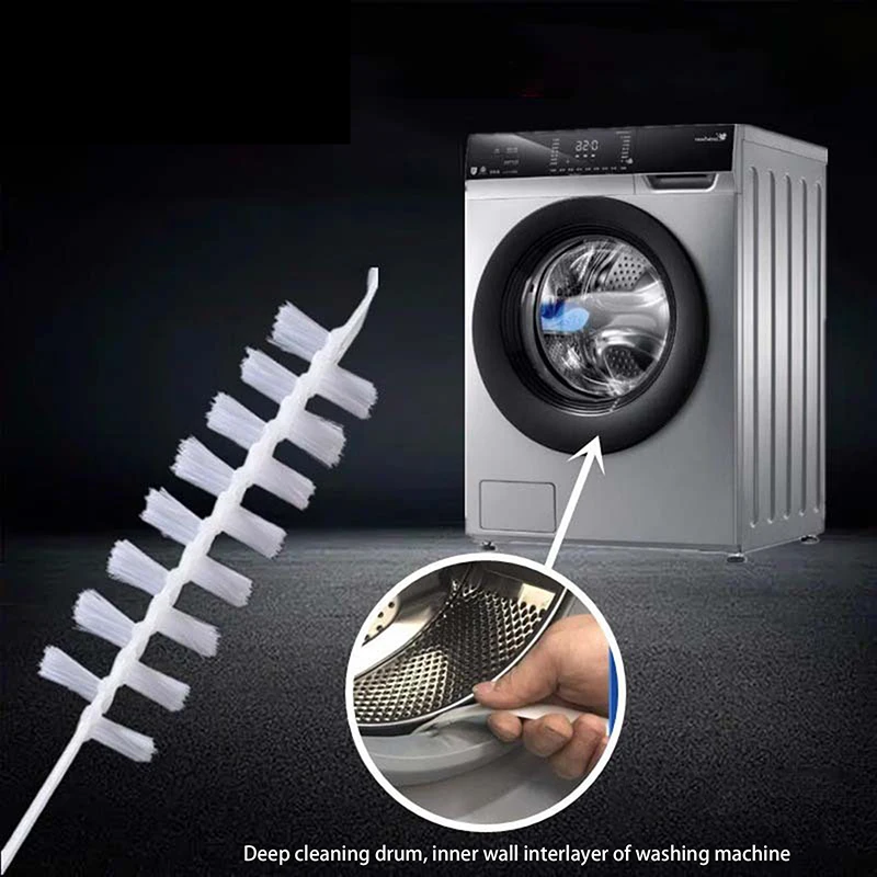 1PC Cleaning Brush Drum Washing Machine Cleaner Brush Radiator Dryer Machine Inner Barrel Long Brush Handle Home Cleaning Supply