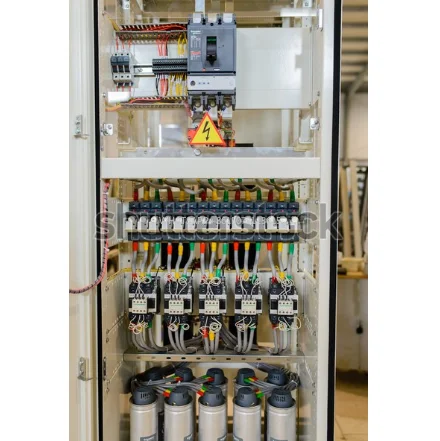 Apparecchiatura elettrica per la correzione del fattore di potenza della banca del condensatore trifase a bassa tensione