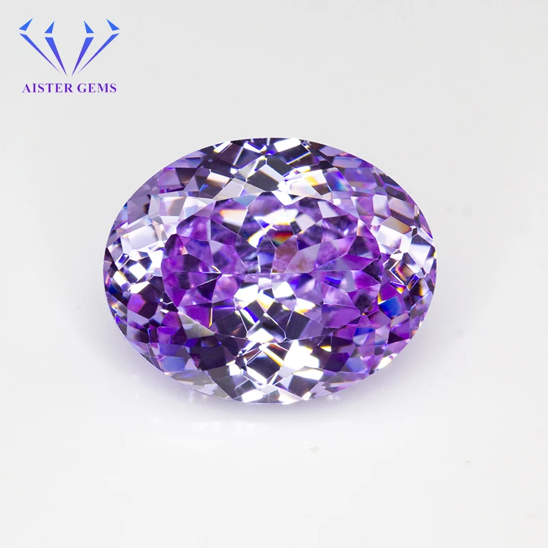 Fancy Purple Blue Oval 100 taglio sfaccettato Cubic Zirconia Lab zircone CZ 4K taglio 5A + qualità per la creazione di gioielli