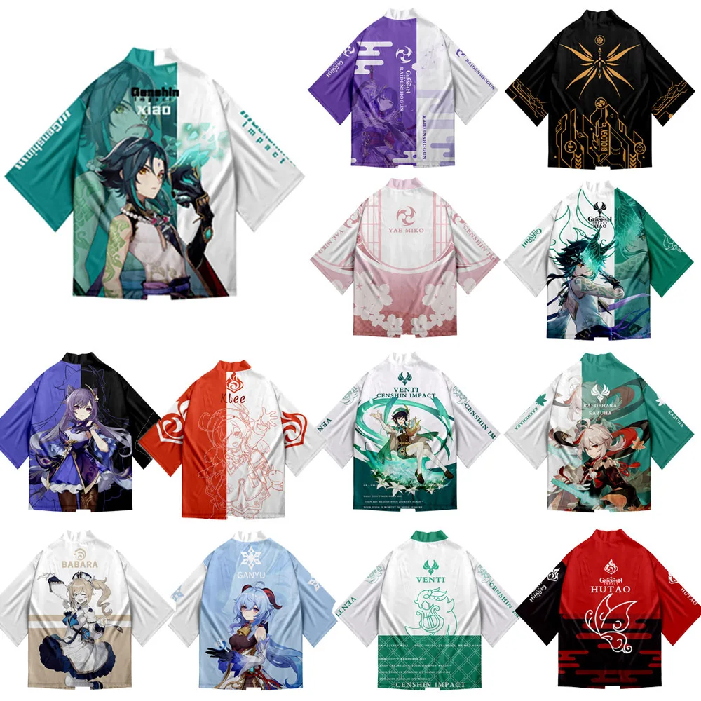 ثلاثية الأبعاد Yuanyuan Yuanshen زاوية كيمونو تأثيري Zhongri طباعة Qingke Lishen الريش المحيطة الطقس الصيف #1