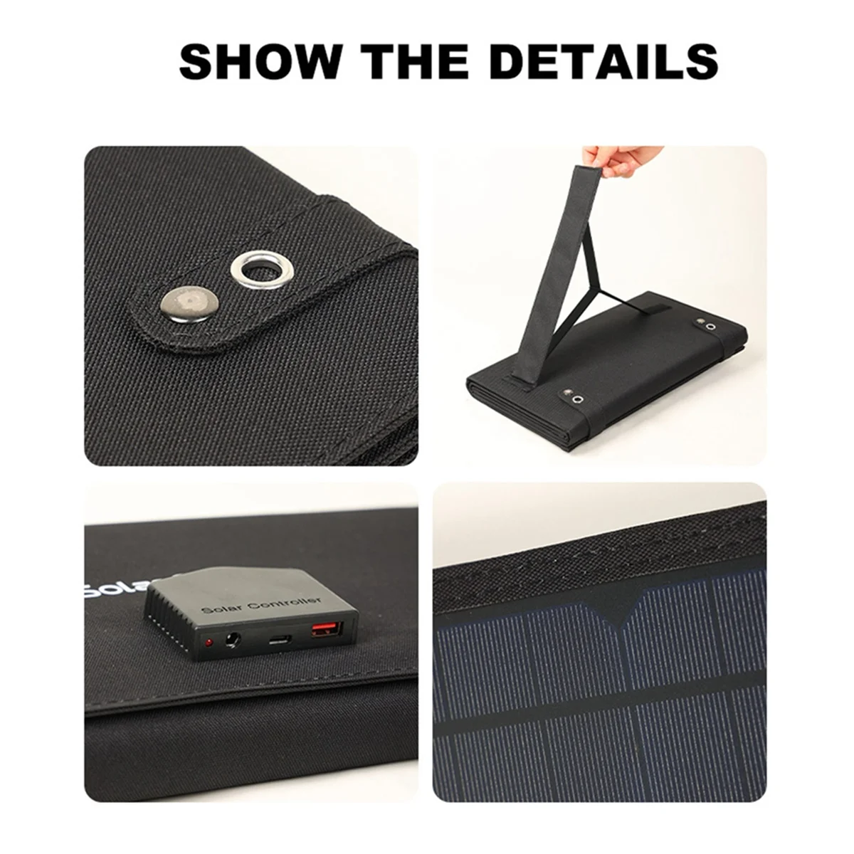 

60W 18V Folding Solar Panel Charger Power Generator for Outdoor Camping Hiking Accessories Emergency Power