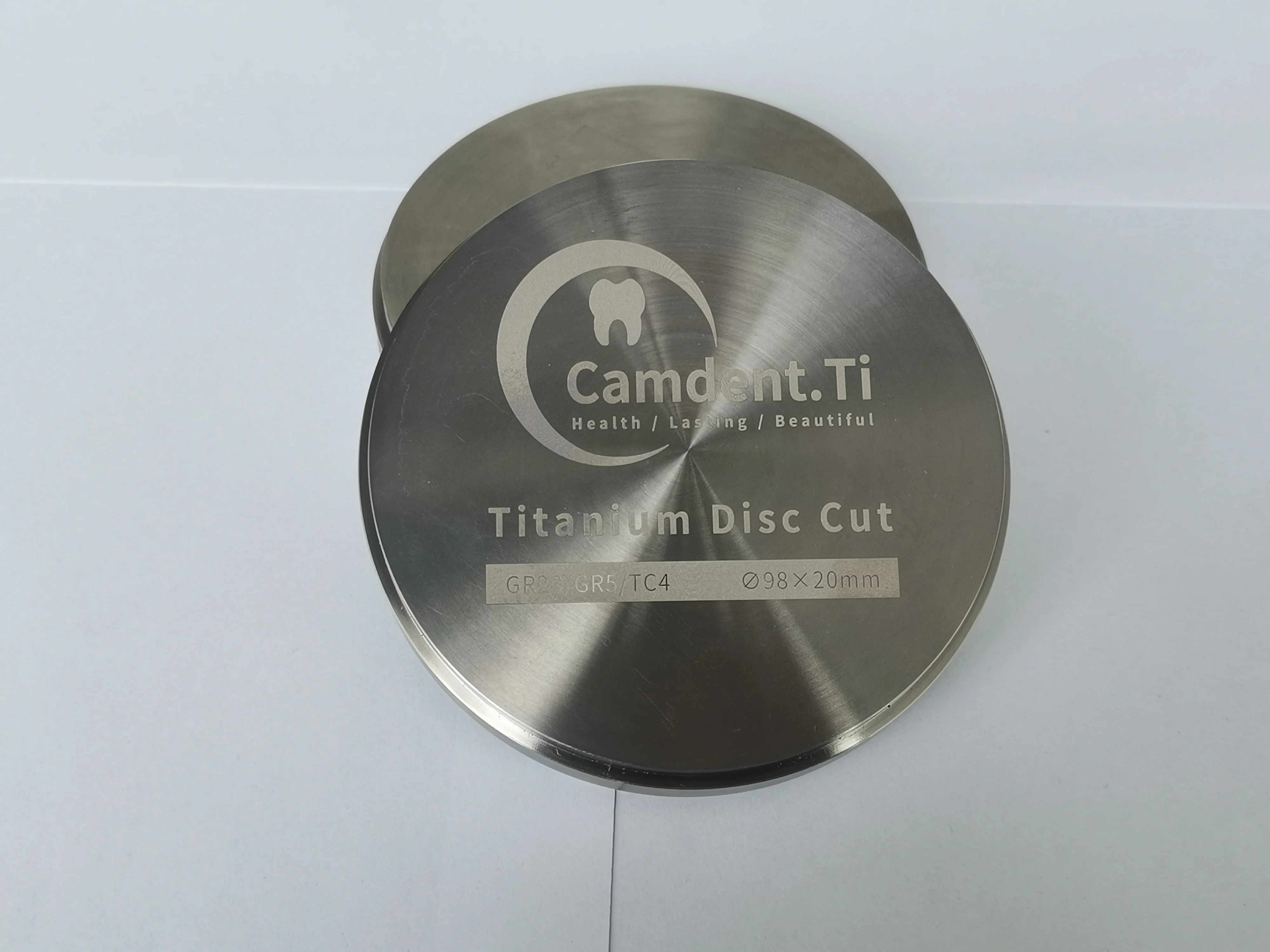 CAMDENT-disco de titanio Dental de grado GR23, GR5, TC4, Material de bloque de titanio, 98mm