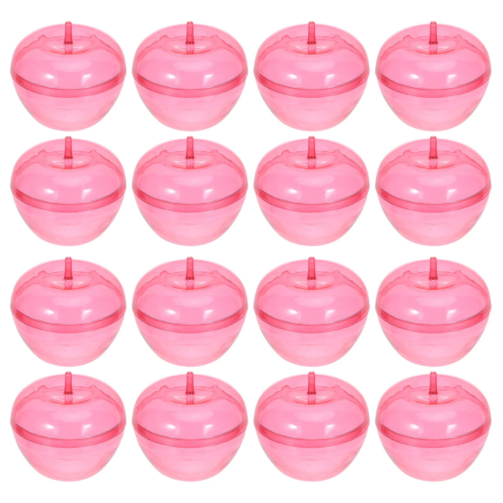 

24pcs Christmas Apple Storage Jars Transparent Apple Shaped Candy Boxes Holiday Treat Containers - Wedding Birthday Party