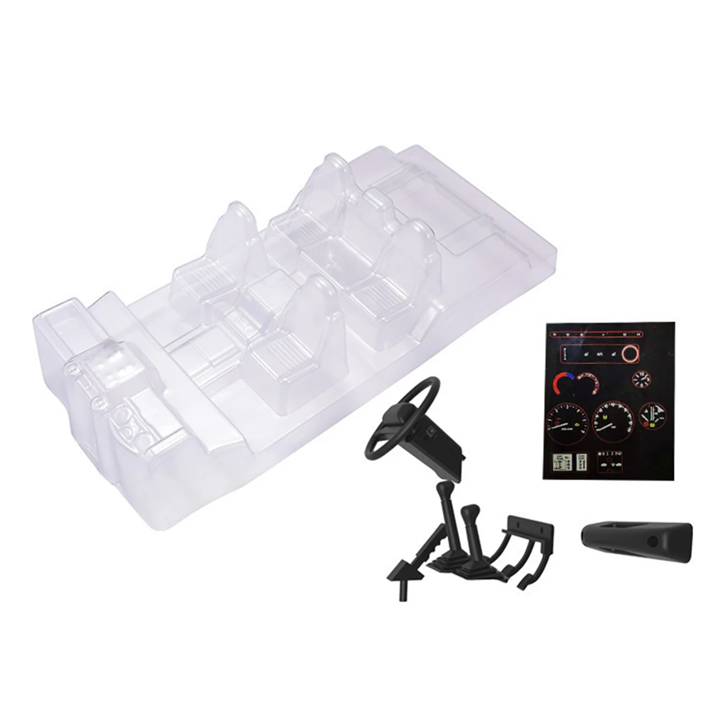 Embellecedor Interior transparente de simulación de bebé para TRAXXAS TRX-4 Trx4 Defender asiento de cabina tablero de dirección