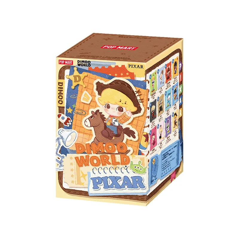 POPMART DIMOO WORLD PIXAR Series Blind Box Toys Kawaii Anime Action Figure Surprise Mystery Box Dolls Gift image 3