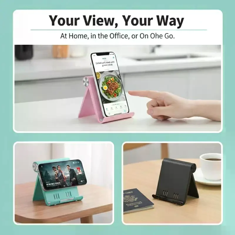 Phone Tablet Stand: Mobile Smartphone Support Desk Cell Holder Portable