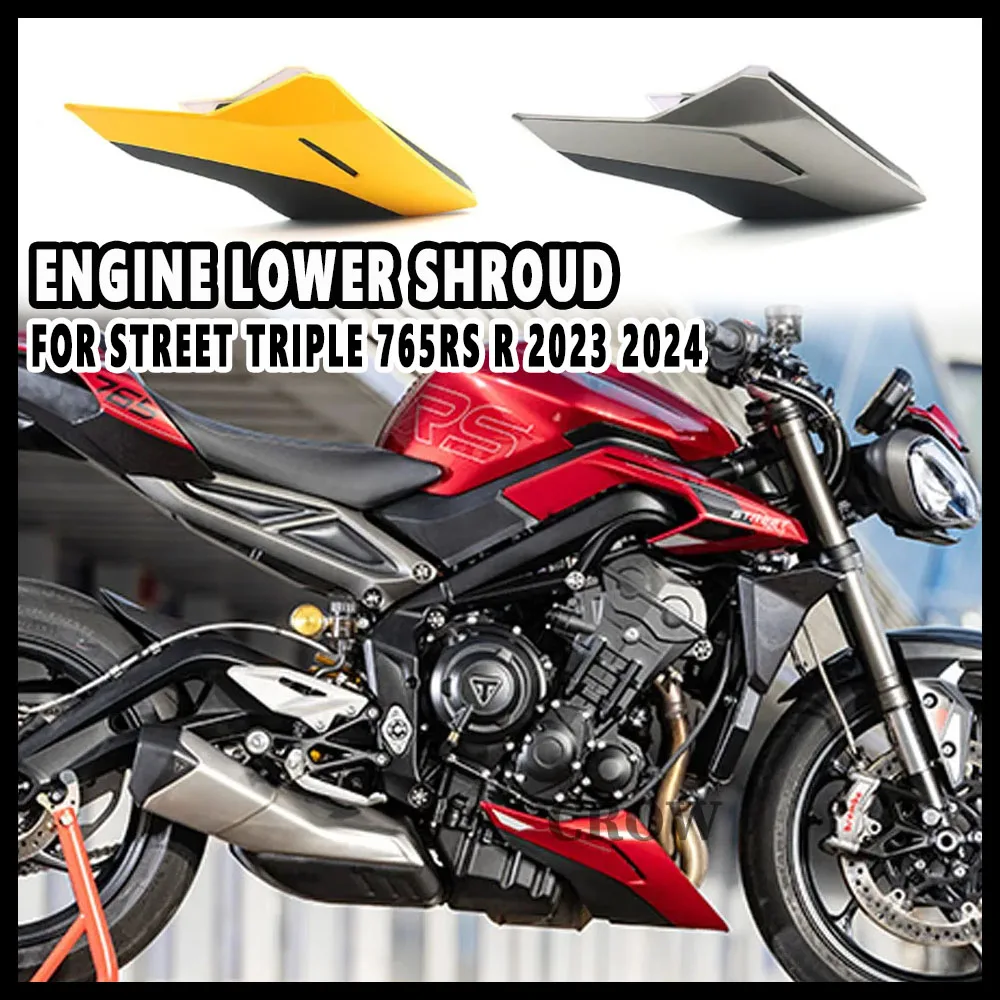 

For Street Triple 765RS 765R 2023 2024 Motorcycle Engine Lower Spoiler Body Bellypan Fairing Protector Guard Chassis Shield