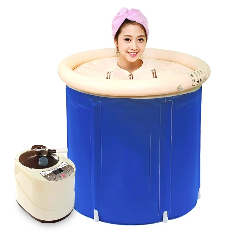 Foldable Indoor One Person Steam Sauna Fumigation Bathtubfor Detox&Slimming Weight Loss Infrared Spa Sweat Steam Bath Box