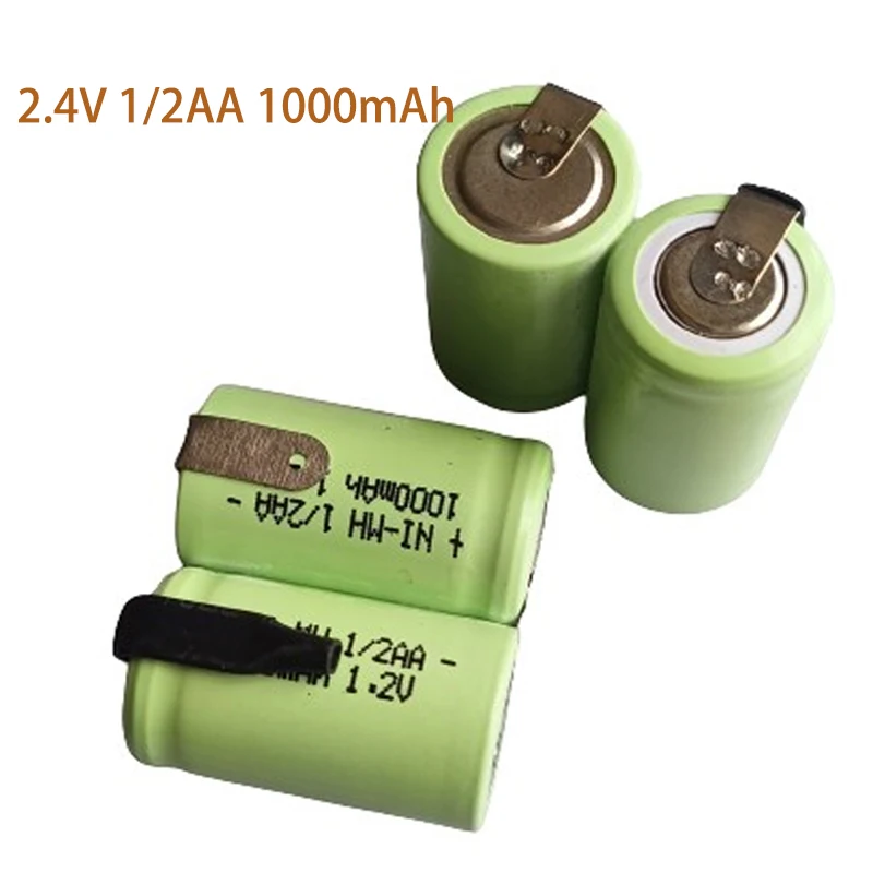 2,4 V 1/2AA1000 mAh wiederaufladbare Ni-MH 1/2AA Batterie für Superman 7139 FS827 FS327 FS321 FS332 Elektrorasierer