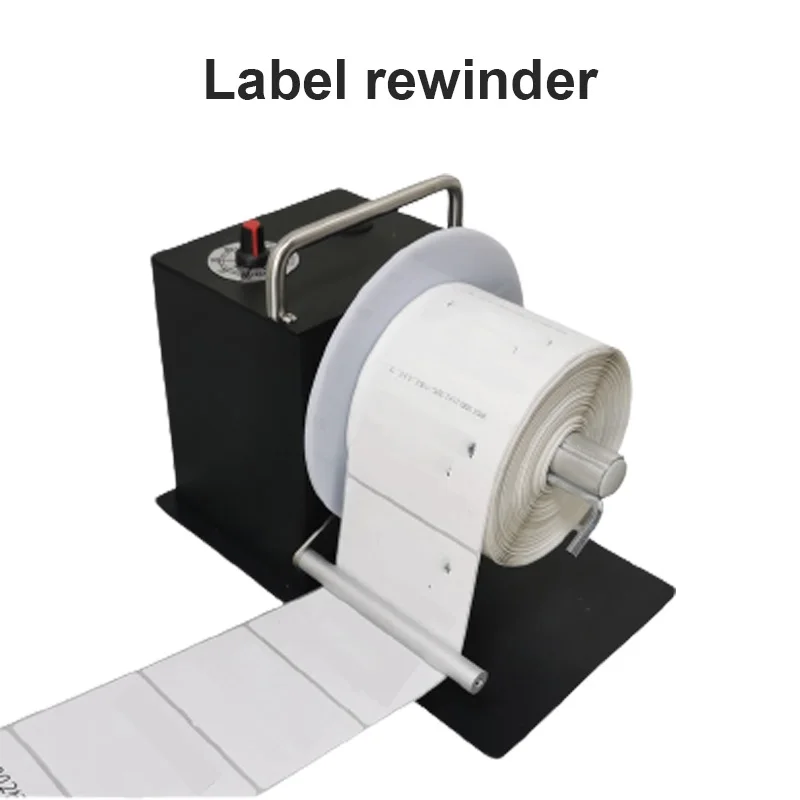 Adjustable Speed Label Rewinder Two-Way Automatic Rewinder Self-Adhesive Barcode Machine Clothing Tag Reeler