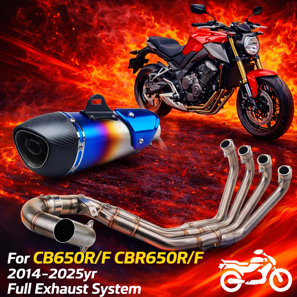 

Motorcycle Exhaust CBR650R CB650R CBR650F 2014 2015 2016 2017 2018 2019 2020 2021 2022 2023 2024 2025 Full System Carbon NLKHANM