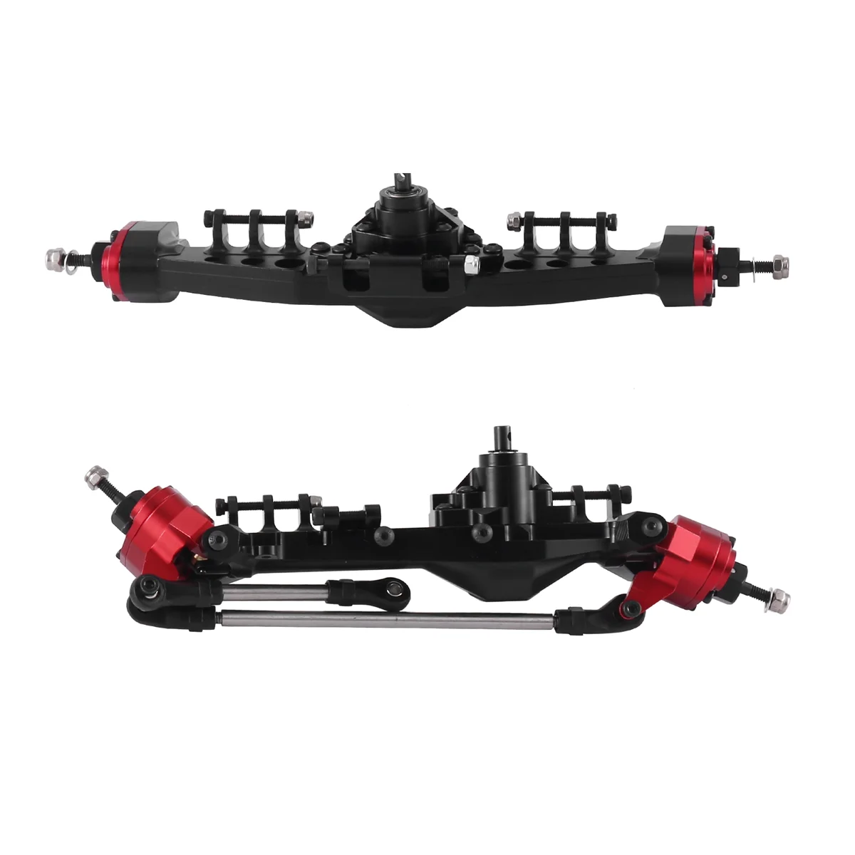 

New Metal Integrated AR45 Portal Axle for Axial SCX10 III AXI03007 1/10 RC Crawler Car Upgrades Parts,Black+Red