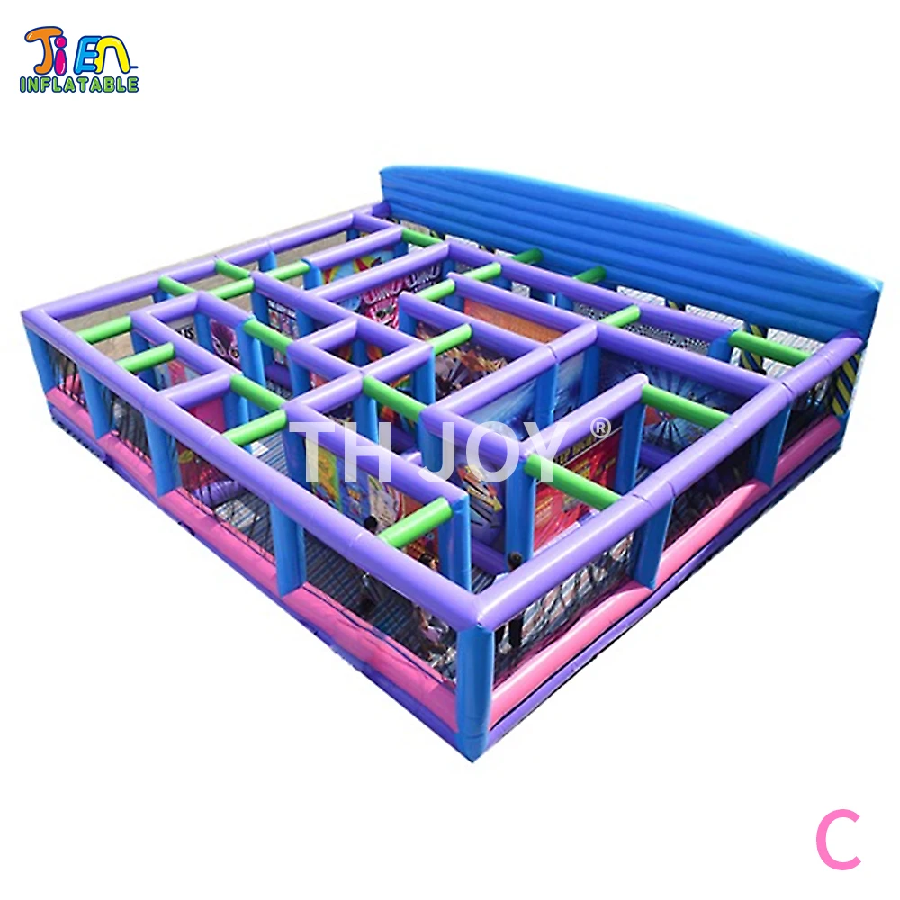 

Free air ship to door! 10x10m giant inflatable maze,outdoor customized inflatable fun house maze laser tag arena for sale