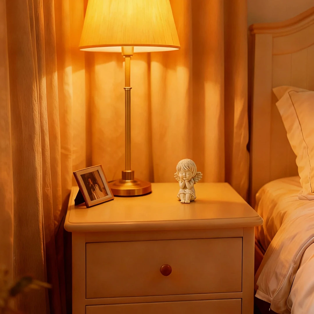 تمثال Angel Guardian الصغير المطبوع ثلاثي الأبعاد بتصميم فريد من نوعه لتزيين المنزل لسطح المكتب أو الحديقة