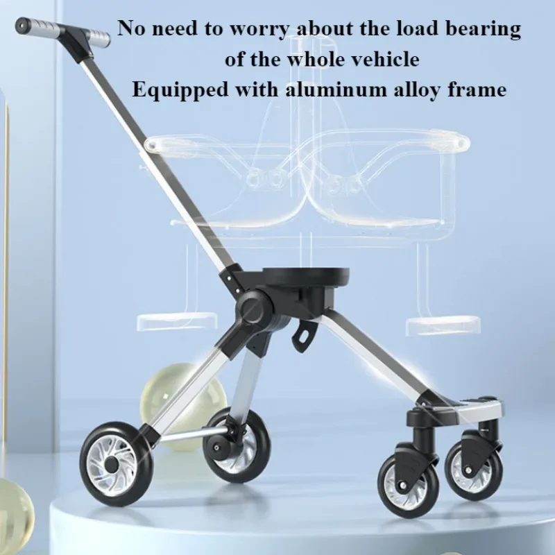 Lightweight Twin Baby Stroller with Canopy for Infants & Toddlers Portable Travel Twin Umbrella Stroller Compact Aluminum Frame