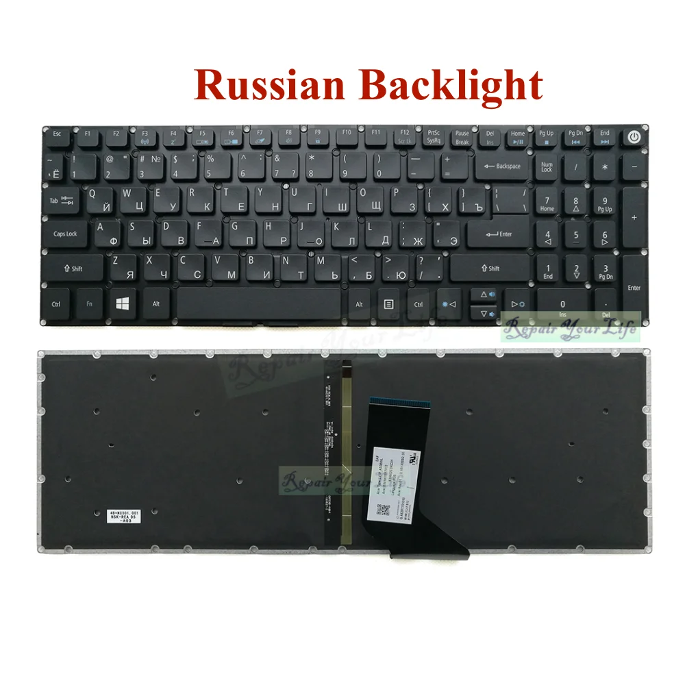 

CF Hungarian Russian Backlit Keyboard for Acer Aspire V15 Nitro VN7 572 VN7 572G VN7 572TG VN7 592G V3 575T V5 591G E5 772G New