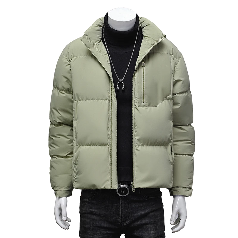 

Men's and Women's Warm Thick Parkas Men Stand Up Collar Casual Jacket Winter New High-quality Thick Solid Color Parkas Clothes