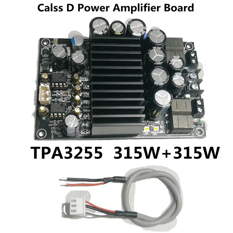 TPA3255 Digital 2.0 Channel 600W Audio Power Amplifier Board HIFI Stereo 300W*2 Class D Amplifier DC 48V