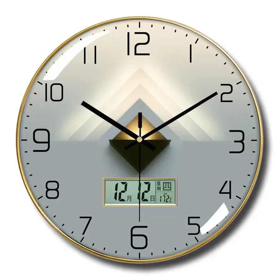 2026 Calendar Electronic Quartz Clocks LED Calendar Display Wall Clocks Top Brand Luxury Home Decoration Hang Clock